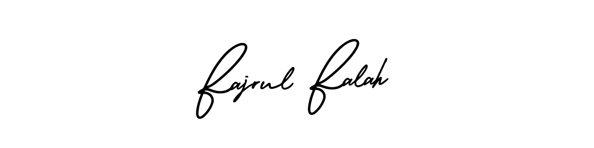 How to make Fajrul Falah signature? AmerikaSignatureDemo-Regular is a professional autograph style. Create handwritten signature for Fajrul Falah name. Fajrul Falah signature style 3 images and pictures png