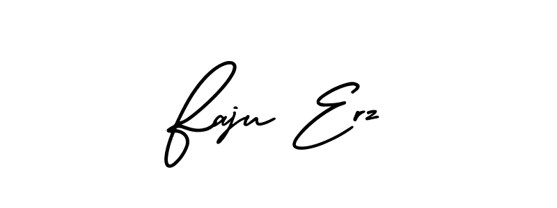 This is the best signature style for the Faju Erz name. Also you like these signature font (AmerikaSignatureDemo-Regular). Mix name signature. Faju Erz signature style 3 images and pictures png