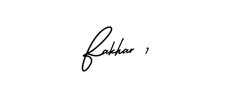 Also we have Fakhar 7 name is the best signature style. Create professional handwritten signature collection using AmerikaSignatureDemo-Regular autograph style. Fakhar 7 signature style 3 images and pictures png