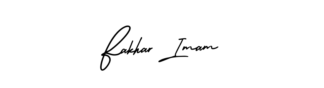 Design your own signature with our free online signature maker. With this signature software, you can create a handwritten (AmerikaSignatureDemo-Regular) signature for name Fakhar Imam. Fakhar Imam signature style 3 images and pictures png