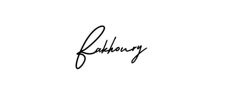 Design your own signature with our free online signature maker. With this signature software, you can create a handwritten (AmerikaSignatureDemo-Regular) signature for name Fakhoury. Fakhoury signature style 3 images and pictures png