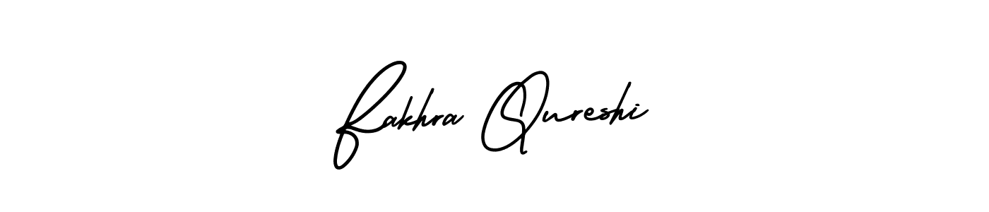 Design your own signature with our free online signature maker. With this signature software, you can create a handwritten (AmerikaSignatureDemo-Regular) signature for name Fakhra Qureshi. Fakhra Qureshi signature style 3 images and pictures png