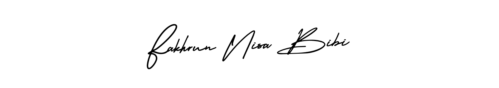 Also we have Fakhrun Nisa Bibi name is the best signature style. Create professional handwritten signature collection using AmerikaSignatureDemo-Regular autograph style. Fakhrun Nisa Bibi signature style 3 images and pictures png