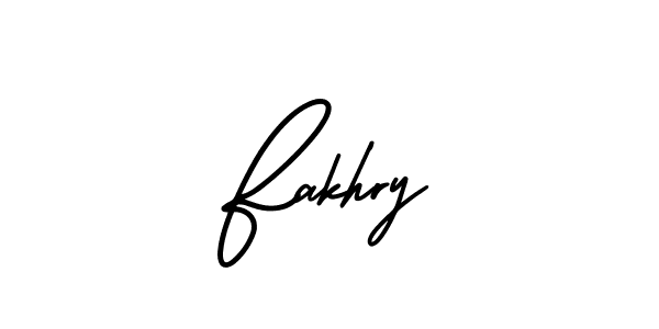 How to make Fakhry signature? AmerikaSignatureDemo-Regular is a professional autograph style. Create handwritten signature for Fakhry name. Fakhry signature style 3 images and pictures png