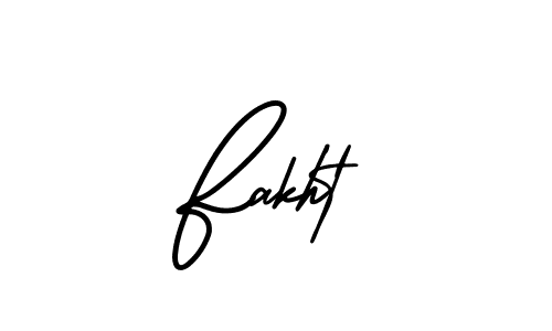 Make a beautiful signature design for name Fakht. With this signature (AmerikaSignatureDemo-Regular) style, you can create a handwritten signature for free. Fakht signature style 3 images and pictures png