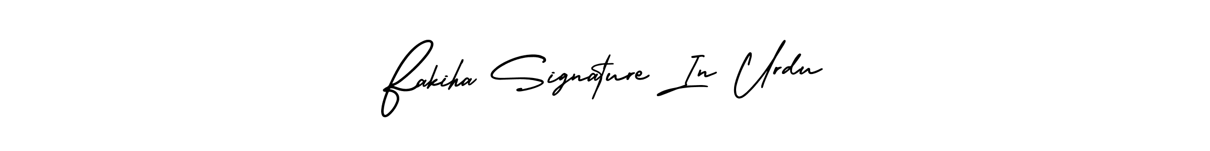Use a signature maker to create a handwritten signature online. With this signature software, you can design (AmerikaSignatureDemo-Regular) your own signature for name Fakiha Signature In Urdu. Fakiha Signature In Urdu signature style 3 images and pictures png