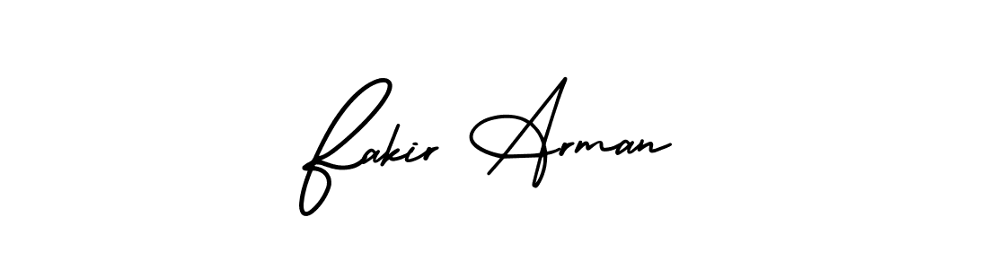 How to make Fakir Arman name signature. Use AmerikaSignatureDemo-Regular style for creating short signs online. This is the latest handwritten sign. Fakir Arman signature style 3 images and pictures png