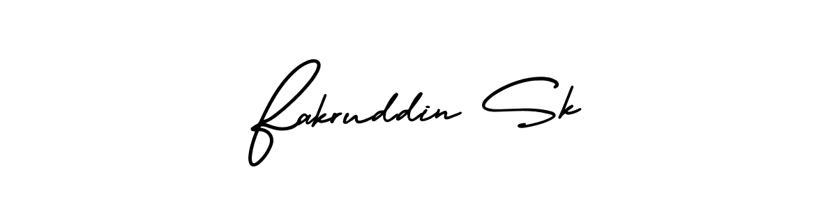 You should practise on your own different ways (AmerikaSignatureDemo-Regular) to write your name (Fakruddin Sk) in signature. don't let someone else do it for you. Fakruddin Sk signature style 3 images and pictures png