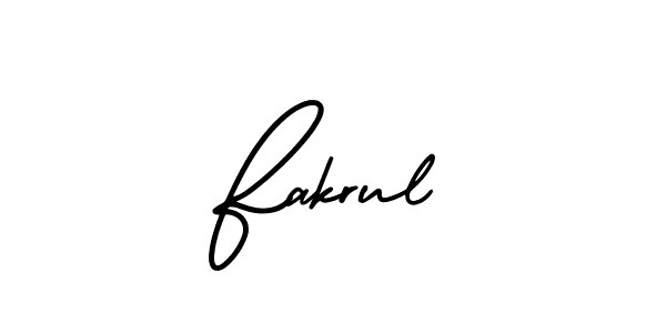 Make a beautiful signature design for name Fakrul. With this signature (AmerikaSignatureDemo-Regular) style, you can create a handwritten signature for free. Fakrul signature style 3 images and pictures png