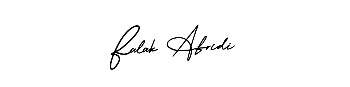 How to make Falak Afridi name signature. Use AmerikaSignatureDemo-Regular style for creating short signs online. This is the latest handwritten sign. Falak Afridi signature style 3 images and pictures png