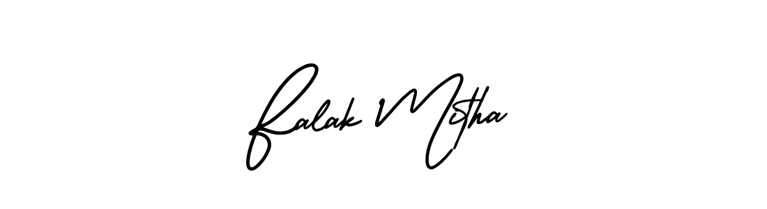 It looks lik you need a new signature style for name Falak Mitha. Design unique handwritten (AmerikaSignatureDemo-Regular) signature with our free signature maker in just a few clicks. Falak Mitha signature style 3 images and pictures png