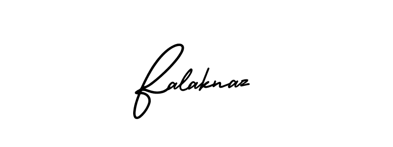 How to make Falaknaz name signature. Use AmerikaSignatureDemo-Regular style for creating short signs online. This is the latest handwritten sign. Falaknaz signature style 3 images and pictures png