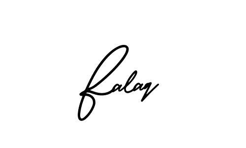 Use a signature maker to create a handwritten signature online. With this signature software, you can design (AmerikaSignatureDemo-Regular) your own signature for name Falaq. Falaq signature style 3 images and pictures png