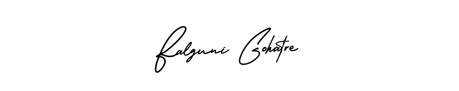 if you are searching for the best signature style for your name Falguni Gohatre. so please give up your signature search. here we have designed multiple signature styles  using AmerikaSignatureDemo-Regular. Falguni Gohatre signature style 3 images and pictures png