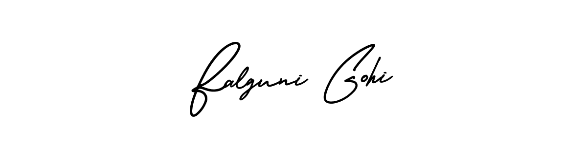 How to make Falguni Gohi signature? AmerikaSignatureDemo-Regular is a professional autograph style. Create handwritten signature for Falguni Gohi name. Falguni Gohi signature style 3 images and pictures png