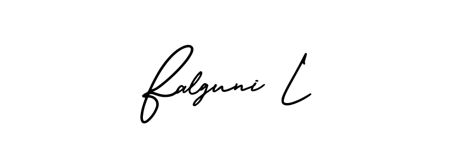 Make a beautiful signature design for name Falguni L. With this signature (AmerikaSignatureDemo-Regular) style, you can create a handwritten signature for free. Falguni L signature style 3 images and pictures png