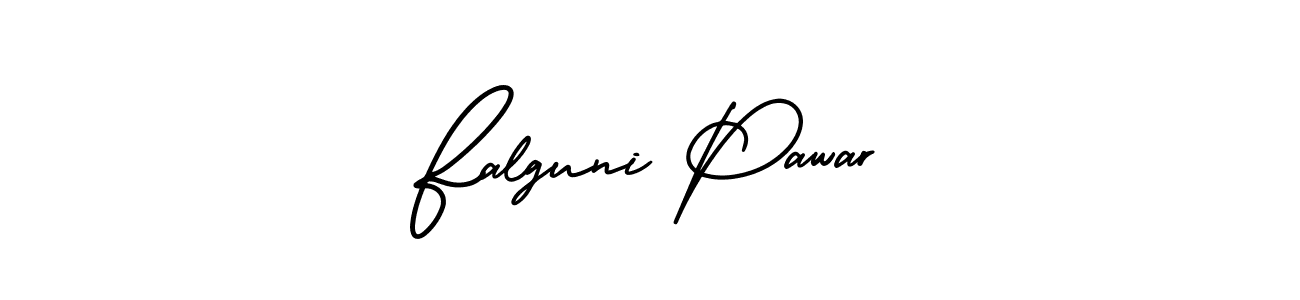 Falguni Pawar stylish signature style. Best Handwritten Sign (AmerikaSignatureDemo-Regular) for my name. Handwritten Signature Collection Ideas for my name Falguni Pawar. Falguni Pawar signature style 3 images and pictures png