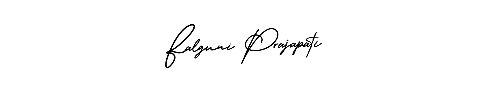 How to make Falguni Prajapati name signature. Use AmerikaSignatureDemo-Regular style for creating short signs online. This is the latest handwritten sign. Falguni Prajapati signature style 3 images and pictures png