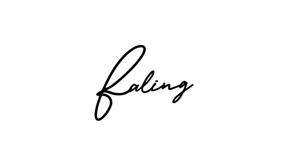 Similarly AmerikaSignatureDemo-Regular is the best handwritten signature design. Signature creator online .You can use it as an online autograph creator for name Faling. Faling signature style 3 images and pictures png