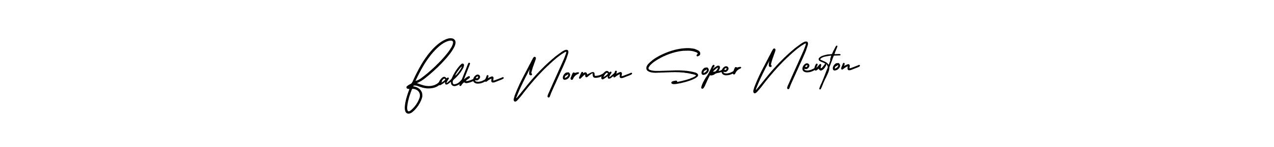 It looks lik you need a new signature style for name Falken Norman Soper Newton. Design unique handwritten (AmerikaSignatureDemo-Regular) signature with our free signature maker in just a few clicks. Falken Norman Soper Newton signature style 3 images and pictures png