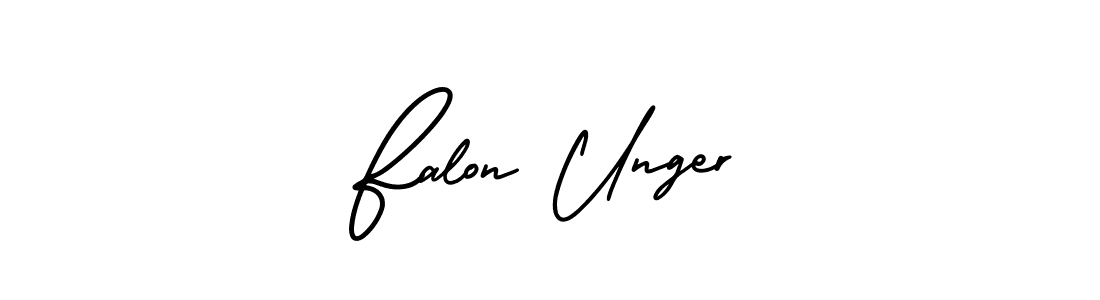 Design your own signature with our free online signature maker. With this signature software, you can create a handwritten (AmerikaSignatureDemo-Regular) signature for name Falon Unger. Falon Unger signature style 3 images and pictures png