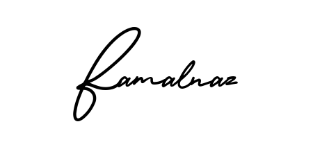 Try this chic Famalnaz handwritten sign style. Using AmerikaSignatureDemo-Regular font elements, it gives your name a sleek, memorable identity. Famalnaz signature style 3 images and pictures png