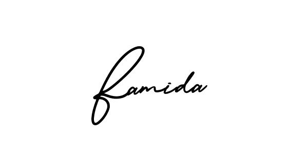 Check out images of Autograph of Famida name. Actor Famida Signature Style. AmerikaSignatureDemo-Regular is a professional sign style online. Famida signature style 3 images and pictures png