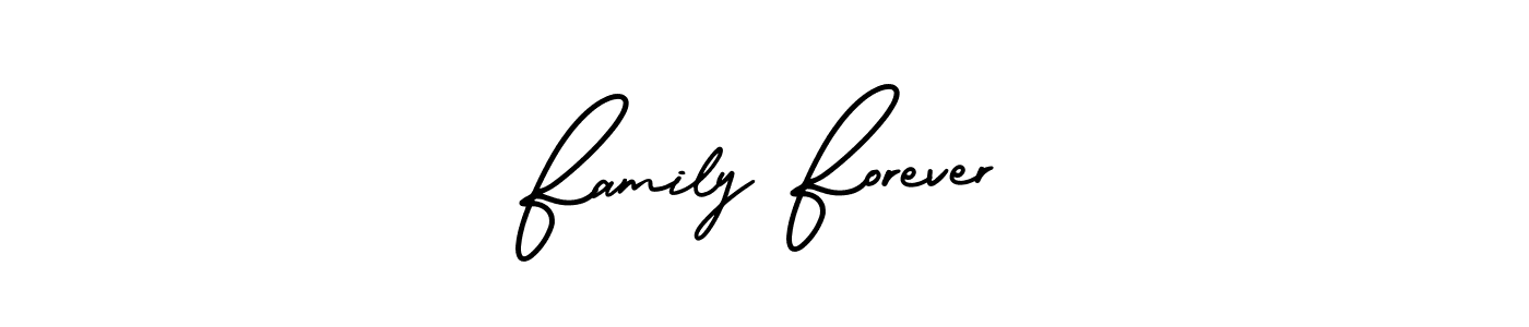 Create a beautiful signature design for name Family Forever. With this signature (AmerikaSignatureDemo-Regular) fonts, you can make a handwritten signature for free. Family Forever signature style 3 images and pictures png