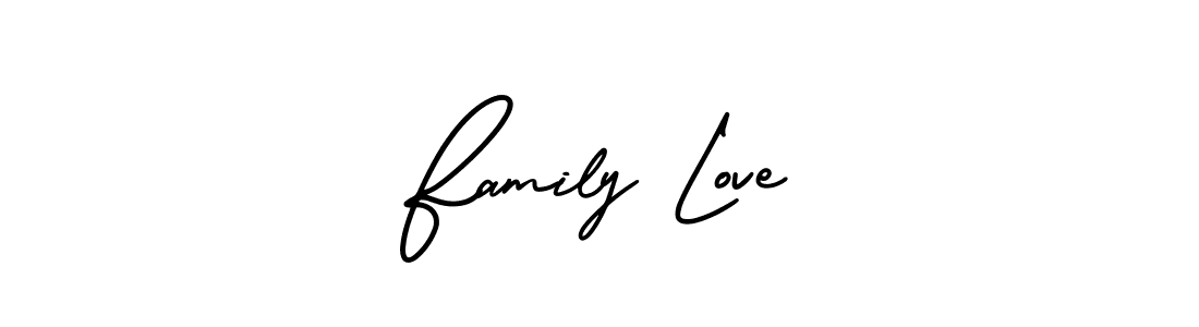 Use a signature maker to create a handwritten signature online. With this signature software, you can design (AmerikaSignatureDemo-Regular) your own signature for name Family Love. Family Love signature style 3 images and pictures png