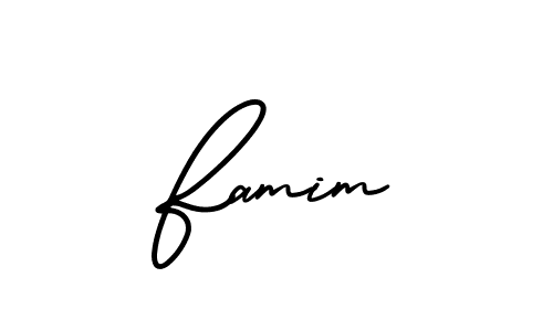 Check out images of Autograph of Famim name. Actor Famim Signature Style. AmerikaSignatureDemo-Regular is a professional sign style online. Famim signature style 3 images and pictures png