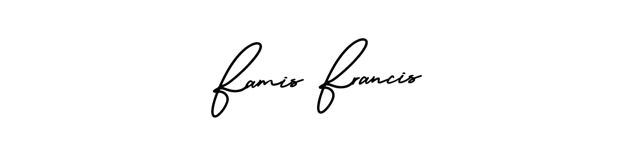 AmerikaSignatureDemo-Regular is a professional signature style that is perfect for those who want to add a touch of class to their signature. It is also a great choice for those who want to make their signature more unique. Get Famis Francis name to fancy signature for free. Famis Francis signature style 3 images and pictures png