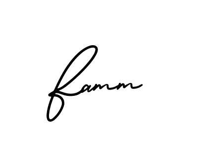 This is the best signature style for the Famm name. Also you like these signature font (AmerikaSignatureDemo-Regular). Mix name signature. Famm signature style 3 images and pictures png