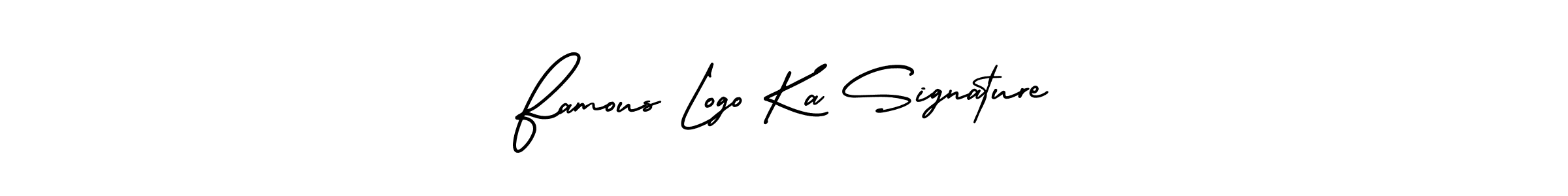 This is the best signature style for the Famous Logo Ka Signature name. Also you like these signature font (AmerikaSignatureDemo-Regular). Mix name signature. Famous Logo Ka Signature signature style 3 images and pictures png