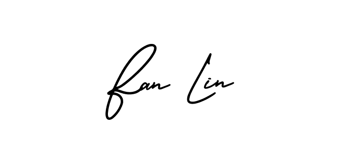 AmerikaSignatureDemo-Regular is a professional signature style that is perfect for those who want to add a touch of class to their signature. It is also a great choice for those who want to make their signature more unique. Get Fan Lin name to fancy signature for free. Fan Lin signature style 3 images and pictures png
