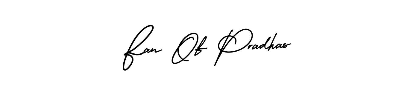 Make a beautiful signature design for name Fan Of Pradhas. With this signature (AmerikaSignatureDemo-Regular) style, you can create a handwritten signature for free. Fan Of Pradhas signature style 3 images and pictures png