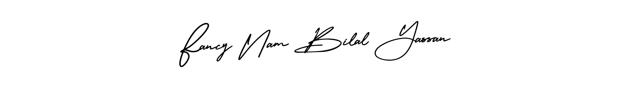 See photos of Fancy Nam Bilal Yassan official signature by Spectra . Check more albums & portfolios. Read reviews & check more about AmerikaSignatureDemo-Regular font. Fancy Nam Bilal Yassan signature style 3 images and pictures png