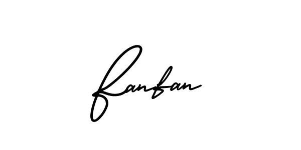 Create a beautiful signature design for name Fanfan. With this signature (AmerikaSignatureDemo-Regular) fonts, you can make a handwritten signature for free. Fanfan signature style 3 images and pictures png