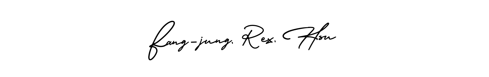 Use a signature maker to create a handwritten signature online. With this signature software, you can design (AmerikaSignatureDemo-Regular) your own signature for name Fang-jung, Rex, Hsu. Fang-jung, Rex, Hsu signature style 3 images and pictures png