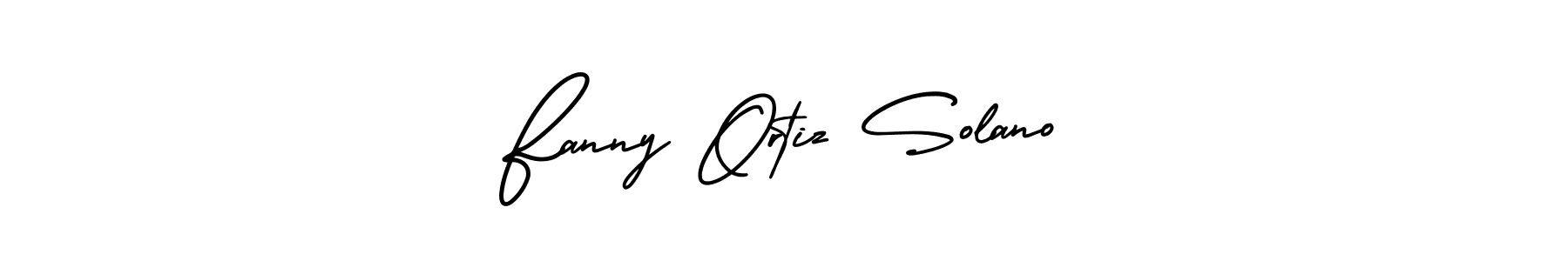 Create a beautiful signature design for name Fanny Ortiz Solano. With this signature (AmerikaSignatureDemo-Regular) fonts, you can make a handwritten signature for free. Fanny Ortiz Solano signature style 3 images and pictures png
