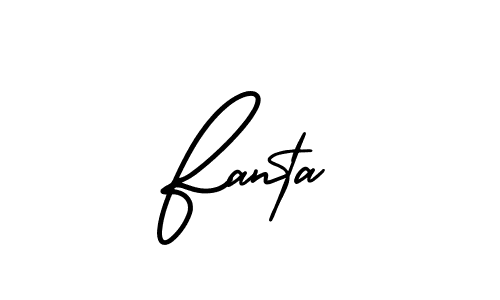 You should practise on your own different ways (AmerikaSignatureDemo-Regular) to write your name (Fanta) in signature. don't let someone else do it for you. Fanta signature style 3 images and pictures png
