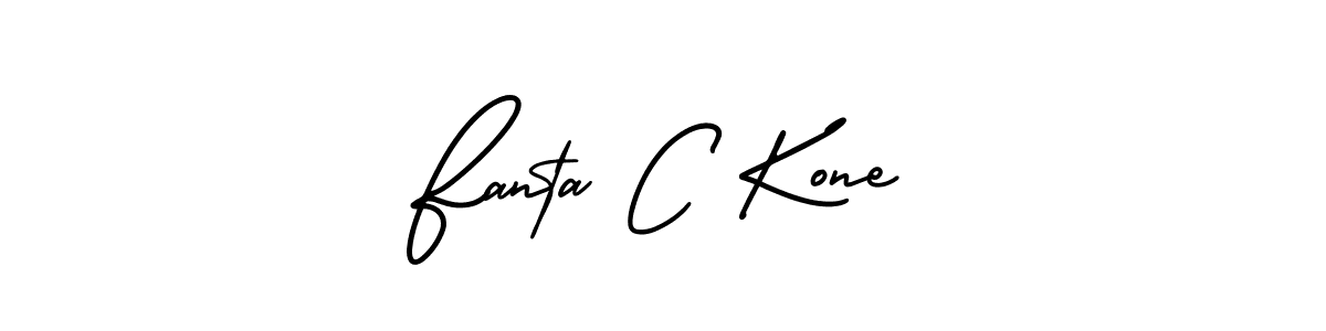 Create a beautiful signature design for name Fanta C Kone. With this signature (AmerikaSignatureDemo-Regular) fonts, you can make a handwritten signature for free. Fanta C Kone signature style 3 images and pictures png