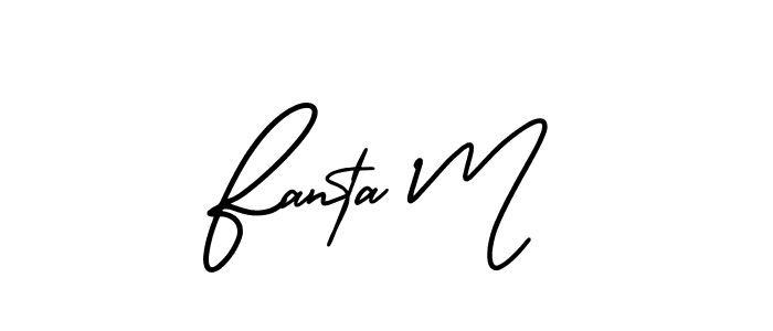 Similarly AmerikaSignatureDemo-Regular is the best handwritten signature design. Signature creator online .You can use it as an online autograph creator for name Fanta M. Fanta M signature style 3 images and pictures png