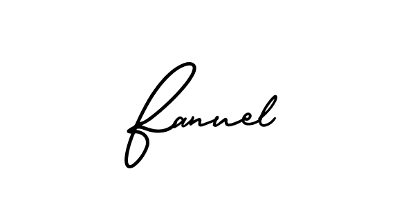 Also we have Fanuel name is the best signature style. Create professional handwritten signature collection using AmerikaSignatureDemo-Regular autograph style. Fanuel signature style 3 images and pictures png