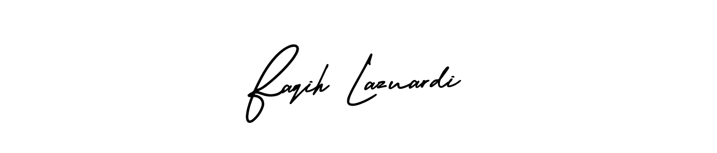 Similarly AmerikaSignatureDemo-Regular is the best handwritten signature design. Signature creator online .You can use it as an online autograph creator for name Faqih Lazuardi. Faqih Lazuardi signature style 3 images and pictures png