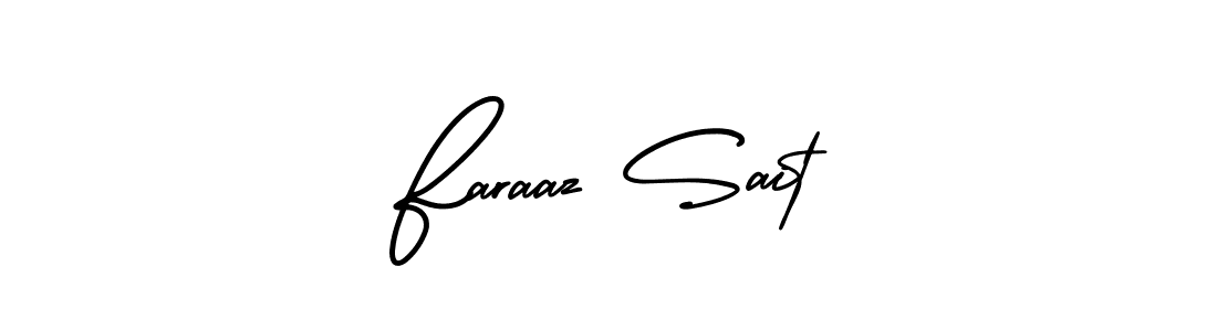 Check out images of Autograph of Faraaz Sait name. Actor Faraaz Sait Signature Style. AmerikaSignatureDemo-Regular is a professional sign style online. Faraaz Sait signature style 3 images and pictures png