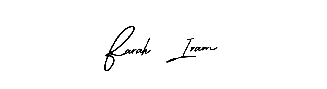 Also You can easily find your signature by using the search form. We will create Farah  Iram name handwritten signature images for you free of cost using AmerikaSignatureDemo-Regular sign style. Farah  Iram signature style 3 images and pictures png