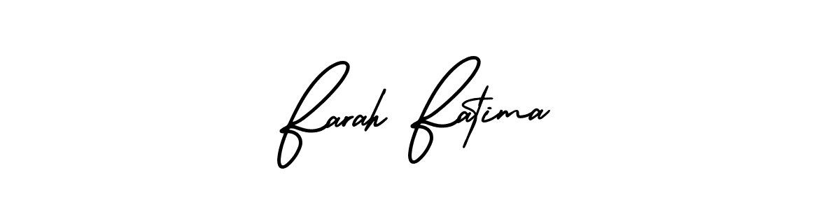 You should practise on your own different ways (AmerikaSignatureDemo-Regular) to write your name (Farah Fatima) in signature. don't let someone else do it for you. Farah Fatima signature style 3 images and pictures png