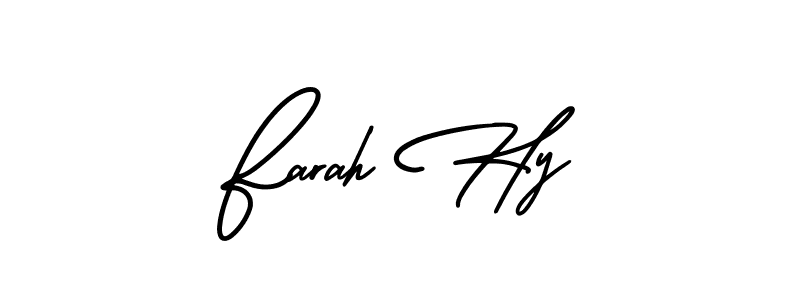 Best and Professional Signature Style for Farah Hy. AmerikaSignatureDemo-Regular Best Signature Style Collection. Farah Hy signature style 3 images and pictures png