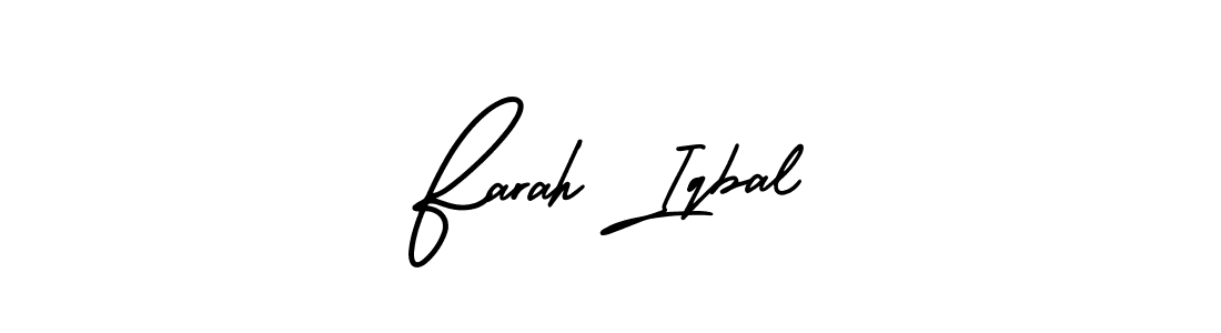 How to make Farah Iqbal name signature. Use AmerikaSignatureDemo-Regular style for creating short signs online. This is the latest handwritten sign. Farah Iqbal signature style 3 images and pictures png
