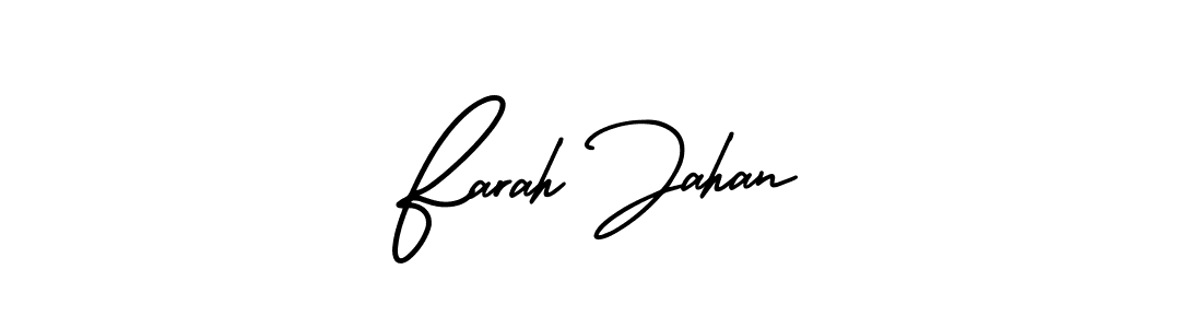 Design your own signature with our free online signature maker. With this signature software, you can create a handwritten (AmerikaSignatureDemo-Regular) signature for name Farah Jahan. Farah Jahan signature style 3 images and pictures png